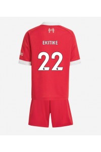 Liverpool Hugo Ekitike #22 Babyklær Hjemme Fotballdrakt til barn 2025-26 Korte ermer (+ Korte bukser)